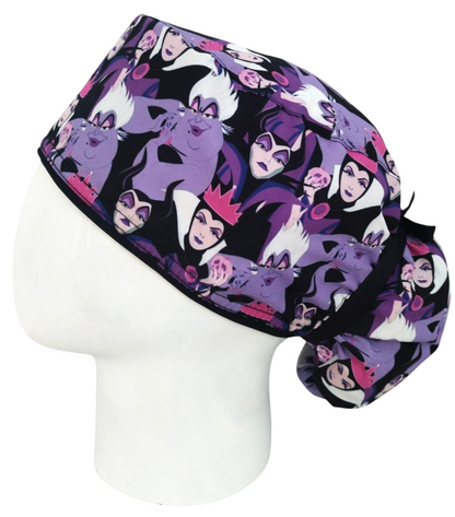 Gorro Quirúrgico Mujer y Portacarnet Villanas Lila - gorro antifluido para mujer Doctools - foto 1