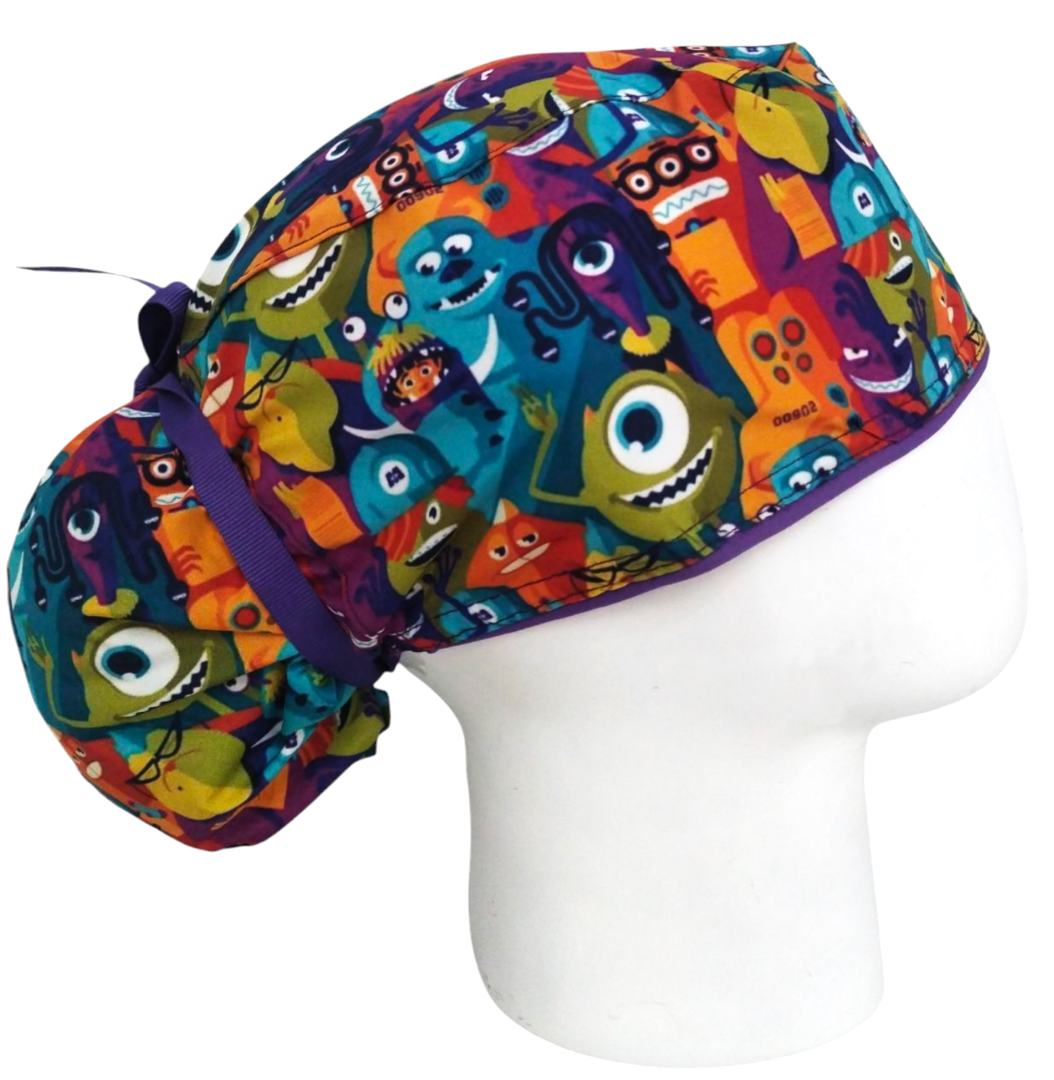 Gorro Quirúrgico Mujer y Portacarnet Monsters Inc Personajes - gorro antifluido para mujer Doctools - foto 2