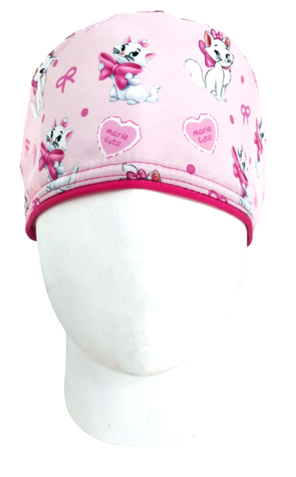 Gorro Quirúrgico Mujer y Portacarnet Marie Gata Moños Rosa - gorro antifluido para mujer Doctools - foto 3