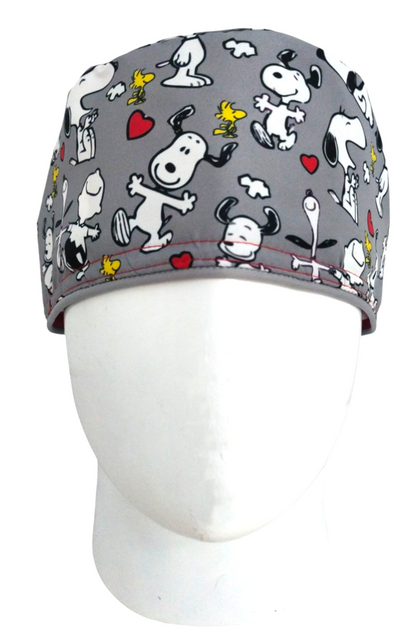 Gorro Quirúrgico Mujer y Portacarnet Snoopy Gris - gorro antifluido para mujer Doctools - foto 3