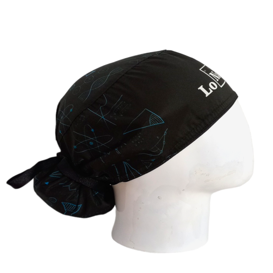 Gorro Quirúrgico Mujer y Portacarnet Los Odio a Todos Negro - gorro antifluido para mujer Doctools - foto 2