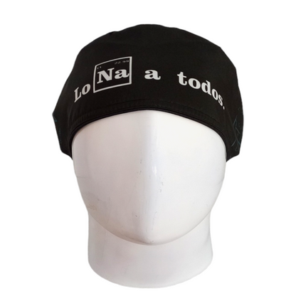 Gorro Quirúrgico Mujer y Portacarnet Los Odio a Todos Negro - gorro antifluido para mujer Doctools - foto 3