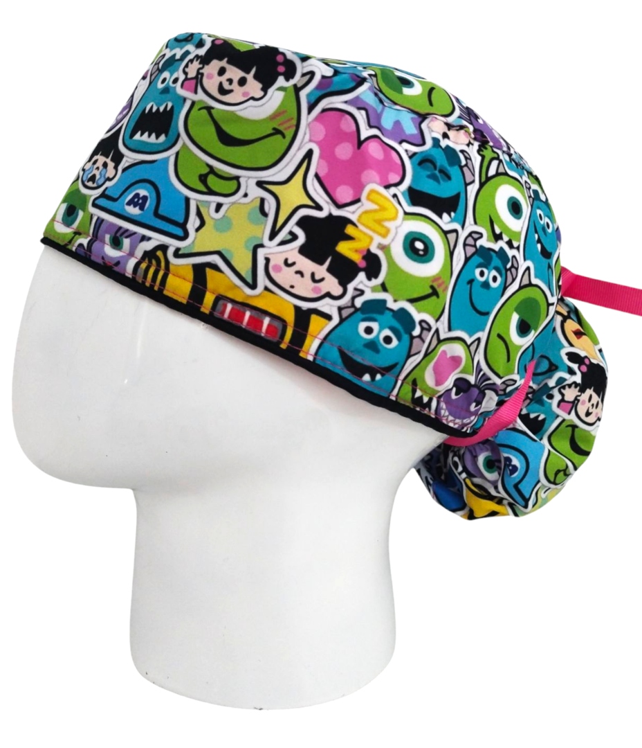 Gorro Quirúrgico Mujer y Portacarnet Monsters Inc Stickers - gorro antifluido para mujer Doctools - foto 1