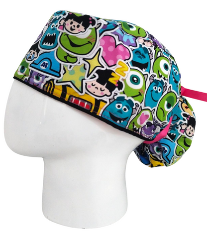 Gorro Quirúrgico Mujer y Portacarnet Monsters Inc Stickers - gorro antifluido para mujer Doctools - foto 1
