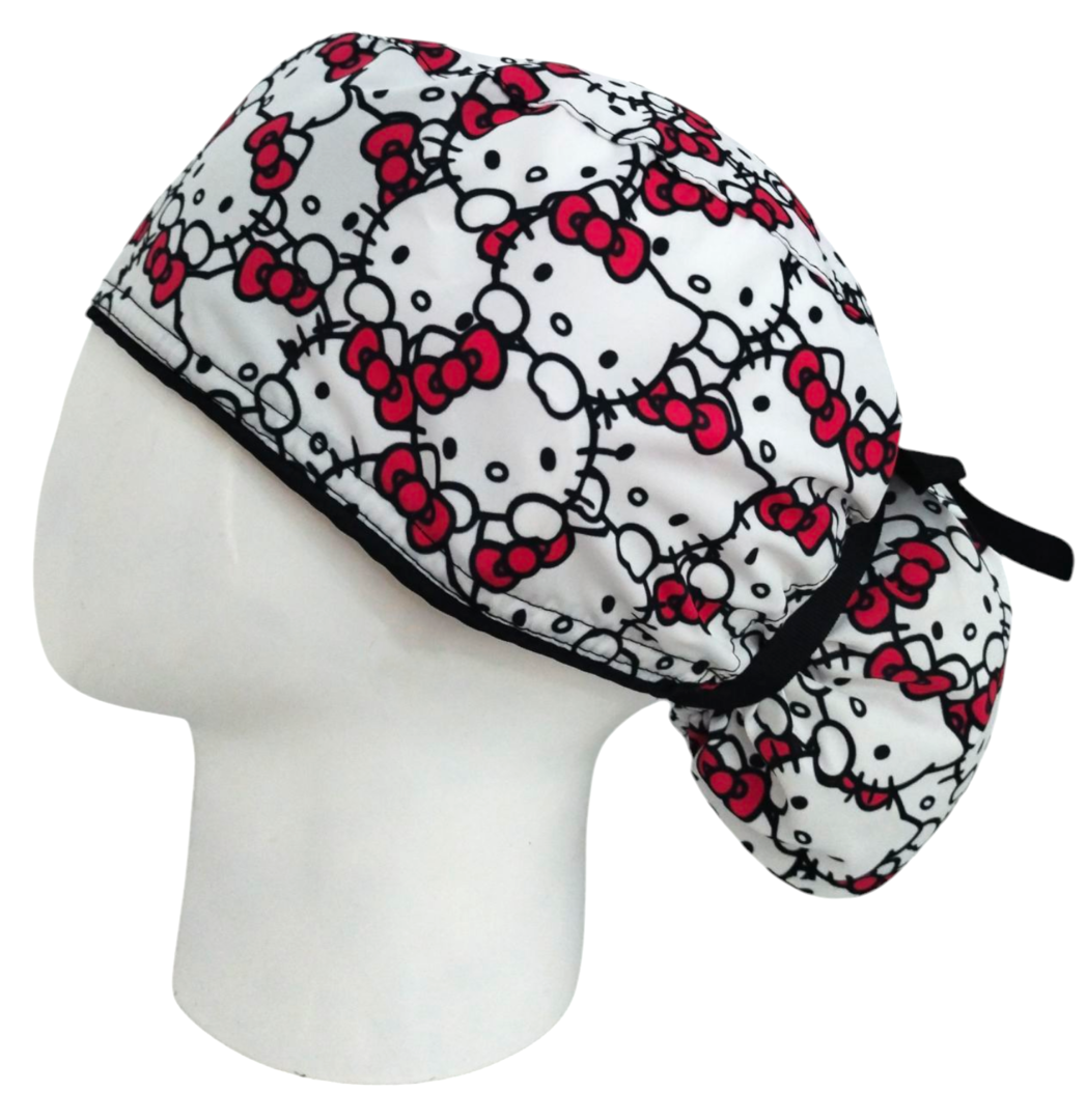 Gorro Quirúrgico Mujer y Portacarnet Hello Kitty Caritas - gorro antifluido para mujer Doctools - foto 1