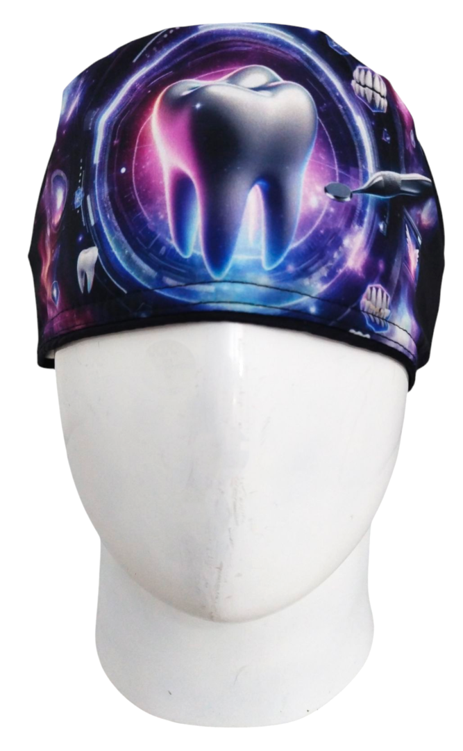 Gorro Quirúrgico Mujer y Portacarnet Odontología Violeta - gorro antifluido para mujer Doctools - foto 3