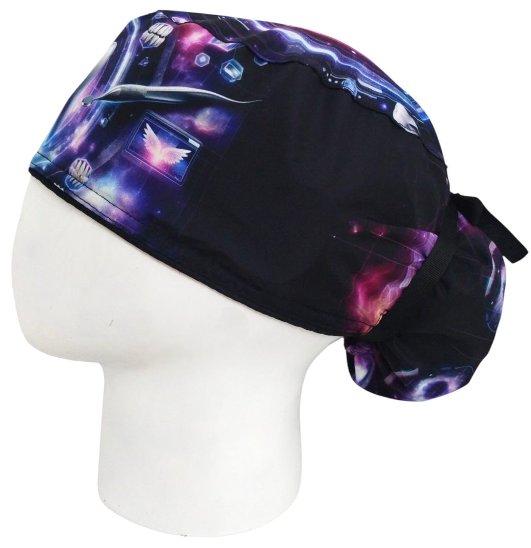 Gorro Quirúrgico Mujer y Portacarnet Odontología Violeta - gorro antifluido para mujer Doctools - foto 1