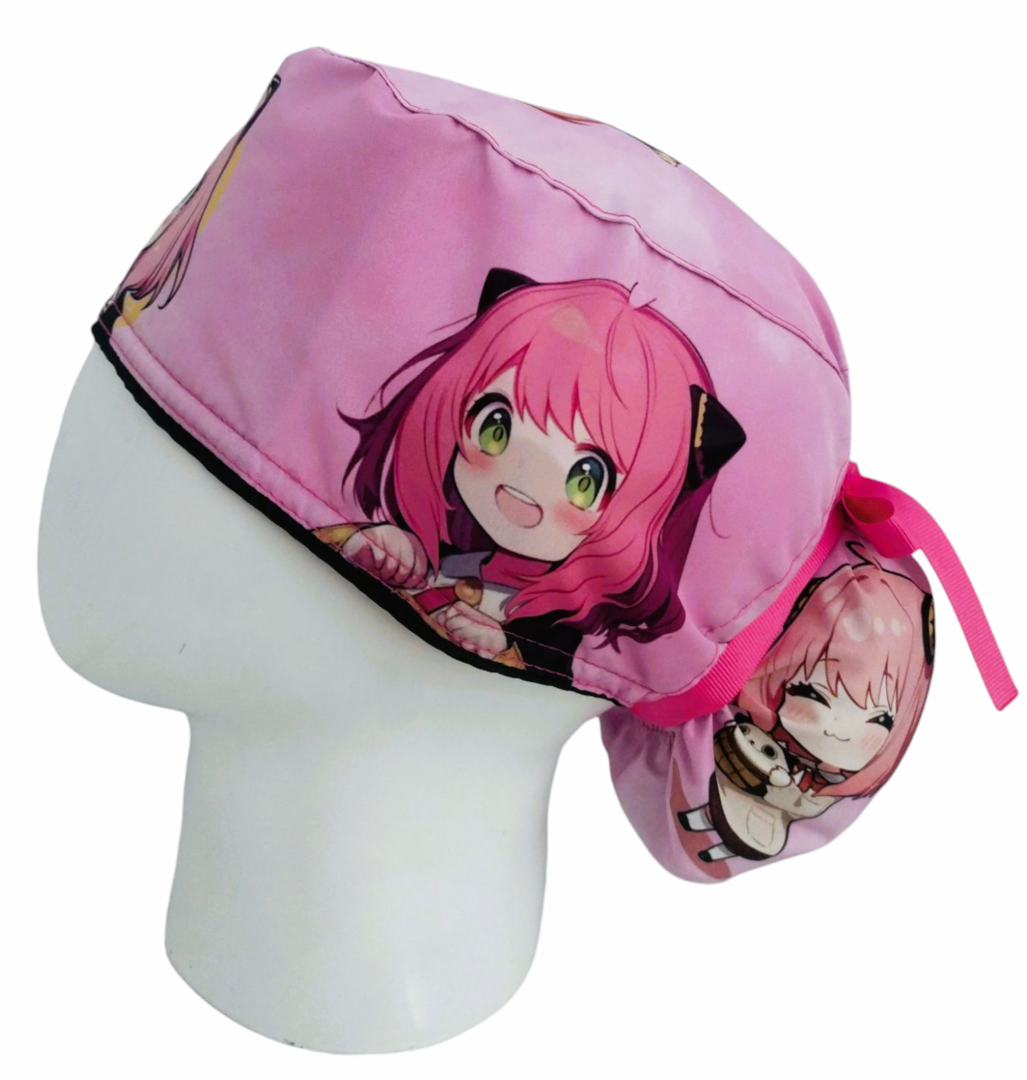 Gorro Quirúrgico Mujer y Portacarnet Anya Spy x Family - gorro antifluido para mujer Doctools - foto 1