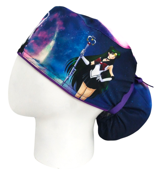 Gorro Quirúrgico Mujer y Portacarnet Plutón Sailor Moon - gorro antifluido para mujer Doctools - foto 1