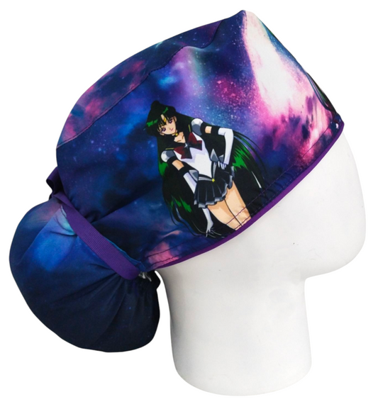 Gorro Quirúrgico Mujer y Portacarnet Plutón Sailor Moon - gorro antifluido para mujer Doctools - foto 2
