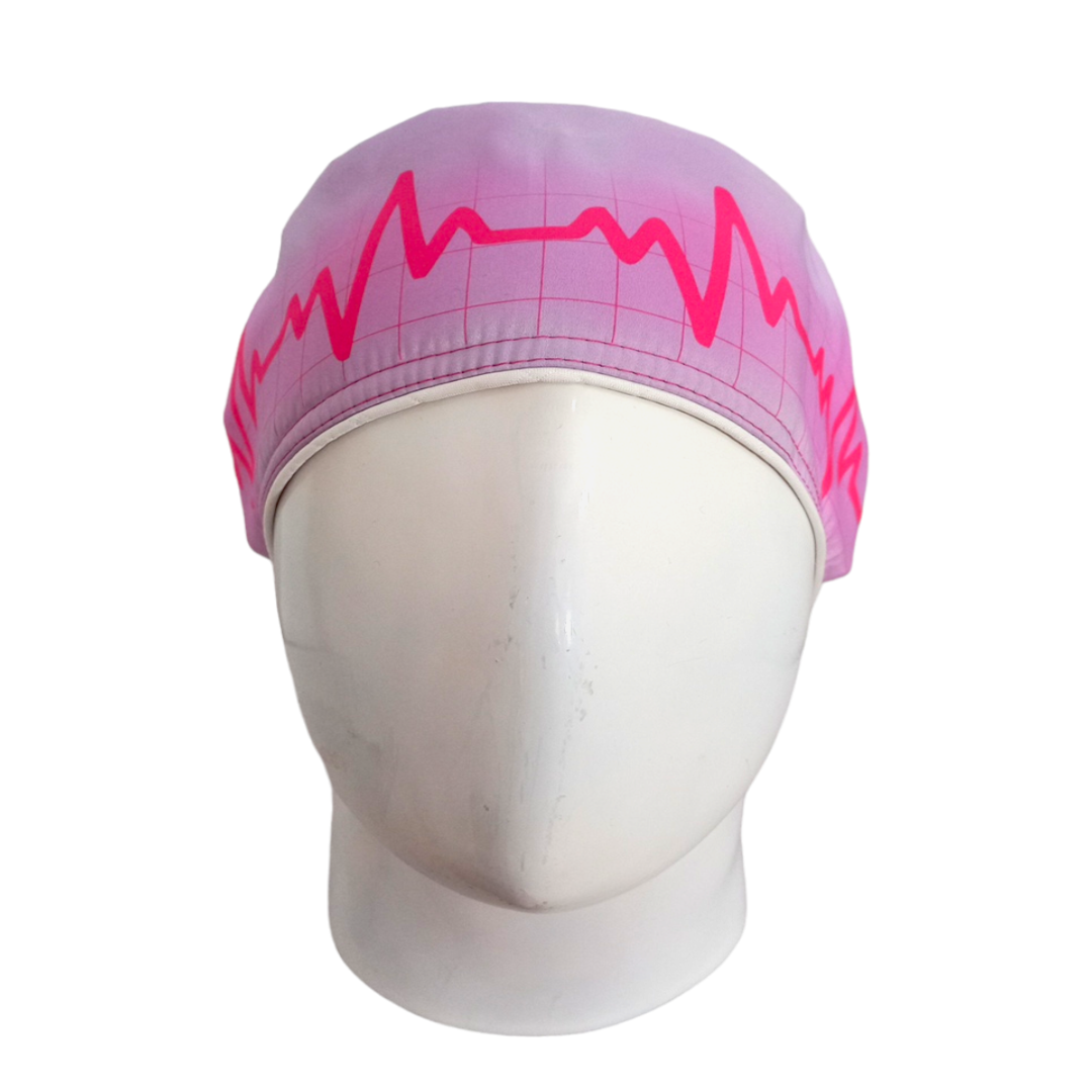 Gorro Quirúrgico Mujer y Portacarnet Latido Rosa - gorro antifluido para mujer Doctools - foto 3