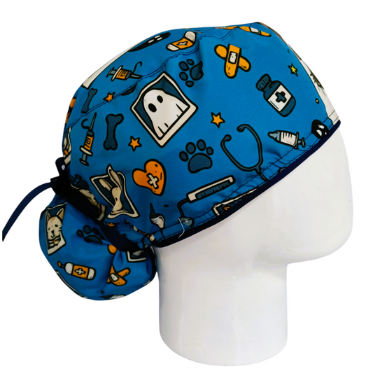 Gorro Quirúrgico Mujer y Portacarnet Perro Fantasma - gorro antifluido para mujer Doctools - foto 2