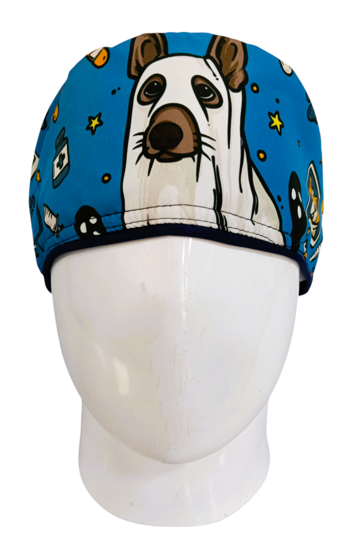 Gorro Quirúrgico Mujer y Portacarnet Perro Fantasma - gorro antifluido para mujer Doctools - foto 3