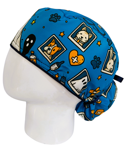 Gorro Quirúrgico Mujer y Portacarnet Perro Fantasma - gorro antifluido para mujer Doctools - foto 1