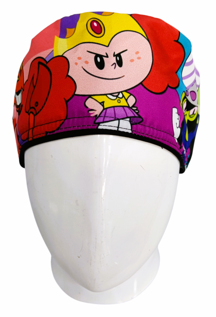 Gorro Quirúrgico Mujer y Portacarnet Villanos Chicas Superpoderosas - gorro antifluido para mujer Doctools - foto 3
