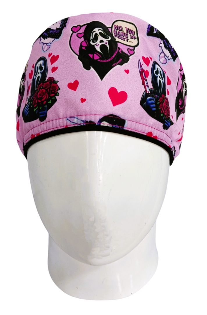 Gorro Quirúrgico Mujer y Portacarnet Ghostface Rosa - gorro antifluido para mujer Doctools - foto 3