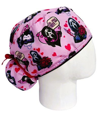 Gorro Quirúrgico Mujer y Portacarnet Ghostface Rosa - gorro antifluido para mujer Doctools - foto 2