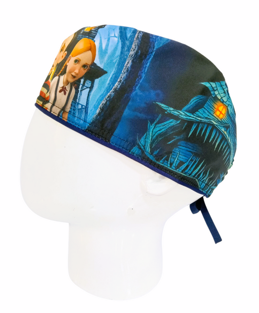 Gorro Quirúrgico Mujer y Portacarnet Monster House Halloween - gorro antifluido para mujer Doctools - foto 1