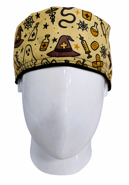 Gorro Quirúrgico Mujer y Portacarnet Halloween Beige Clásico - gorro antifluido para mujer Doctools - foto 3