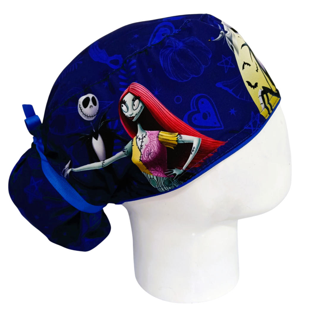 Gorro Quirúrgico Mujer y Portacarnet Love Jack Azul - gorro antifluido para mujer Doctools - foto 2
