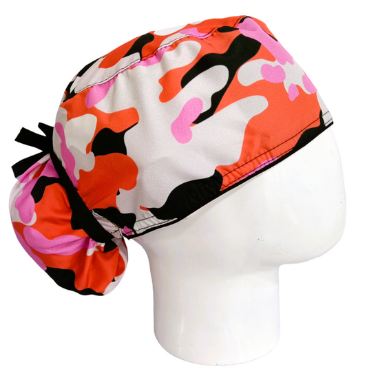 Gorro Quirúrgico Mujer y Portacarnet Militar Naranja - gorro antifluido para mujer Doctools - foto 2