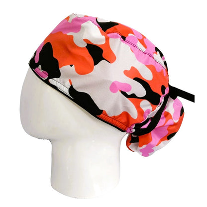 Gorro Quirúrgico Mujer y Portacarnet Militar Naranja - gorro antifluido para mujer Doctools - foto 1