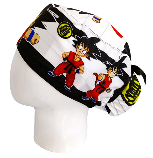 Gorro Quirúrgico Mujer y Portacarnet Goku Blanco - gorro antifluido para mujer Doctools - foto 1