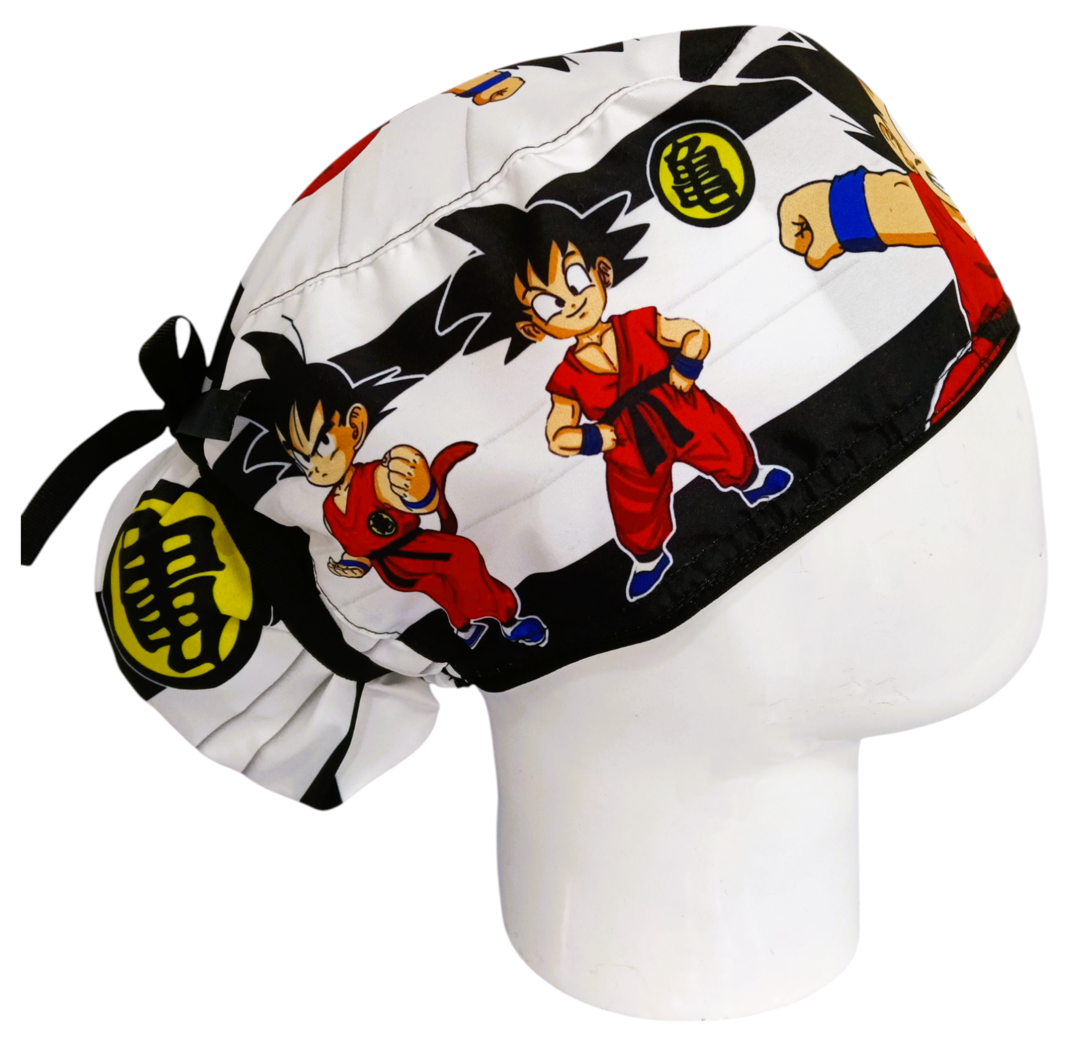Gorro Quirúrgico Mujer y Portacarnet Goku Blanco - gorro antifluido para mujer Doctools - foto 2