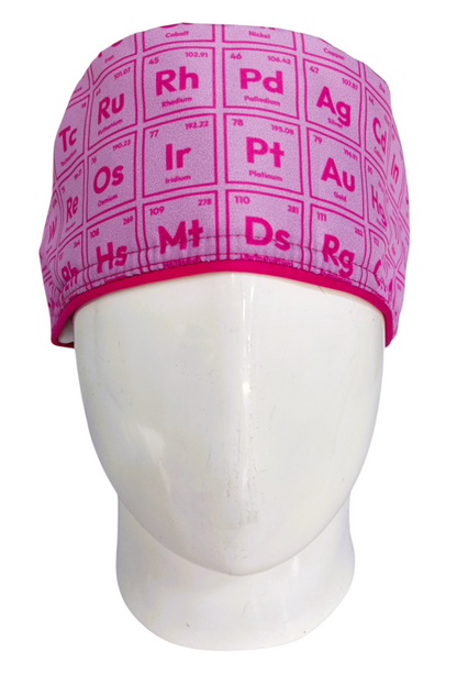 Gorro Quirúrgico Mujer y Portacarnet Tabla Periódica Rosa - gorro antifluido para mujer Doctools - foto 3