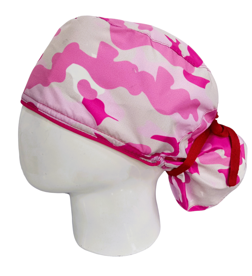 Gorro Quirúrgico Mujer y Portacarnet Militar Rosa - gorro antifluido para mujer Doctools - foto 1