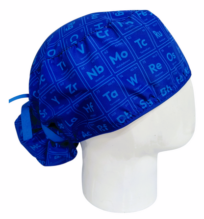 Gorro Quirúrgico Mujer y Portacarnet Tabla Periódica Azul - gorro antifluido para mujer Doctools - foto 2