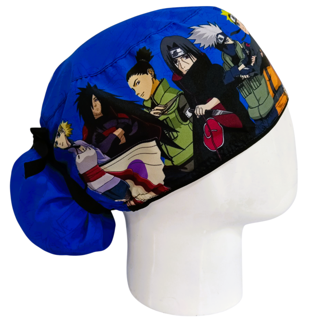 Gorro Quirúrgico Mujer y Portacarnet Naruto Azul - gorro antifluido para mujer Doctools - foto 2