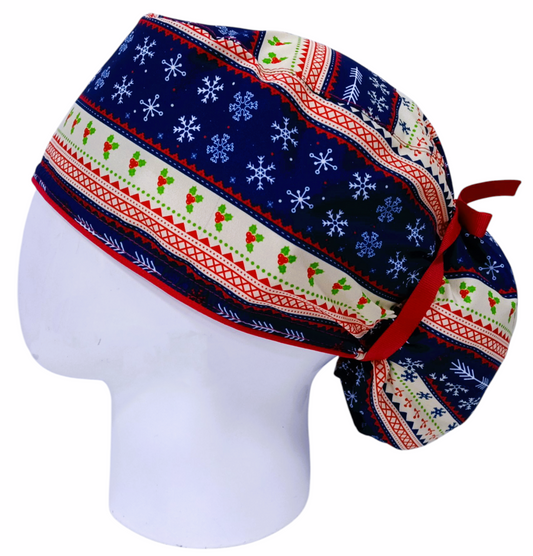 Gorro Quirúrgico Mujer y Portacarnet Navidad Nevado - gorro antifluido para mujer Doctools - foto 1