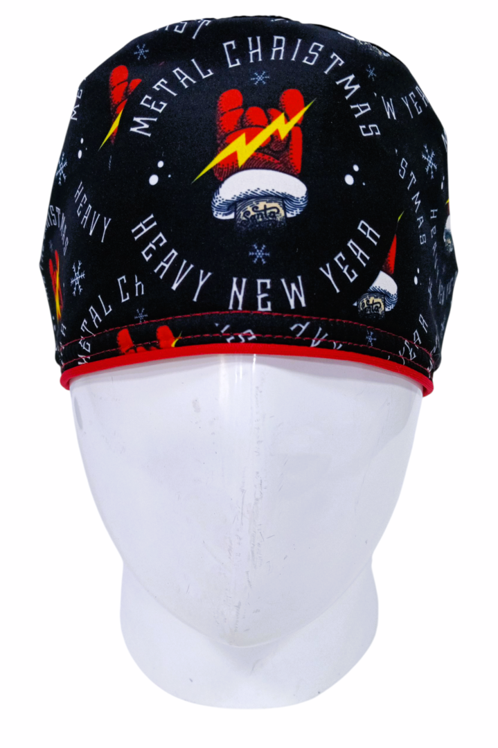 Gorro Quirúrgico Mujer y Portacarnet Navidad Rockero - gorro antifluido para mujer Doctools - foto 3