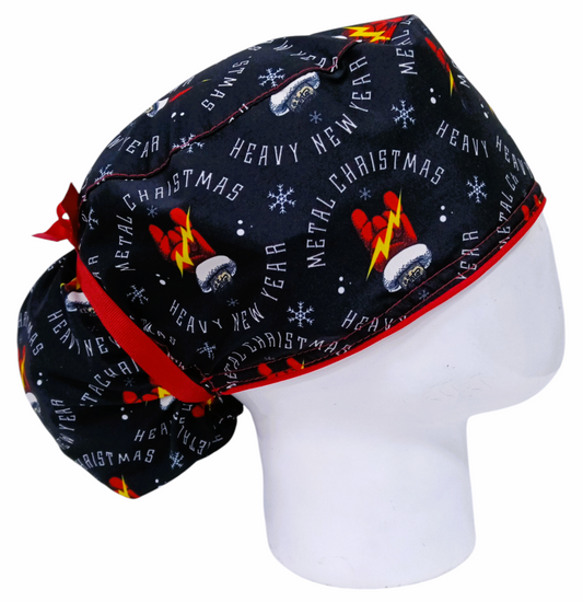 Gorro Quirúrgico Mujer y Portacarnet Navidad Rockero - gorro antifluido para mujer Doctools - foto 2