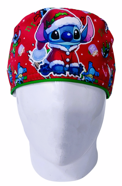 Gorro Quirúrgico Mujer y Portacarnet Navidad Caritas Stitch - gorro antifluido para mujer Doctools - foto 3