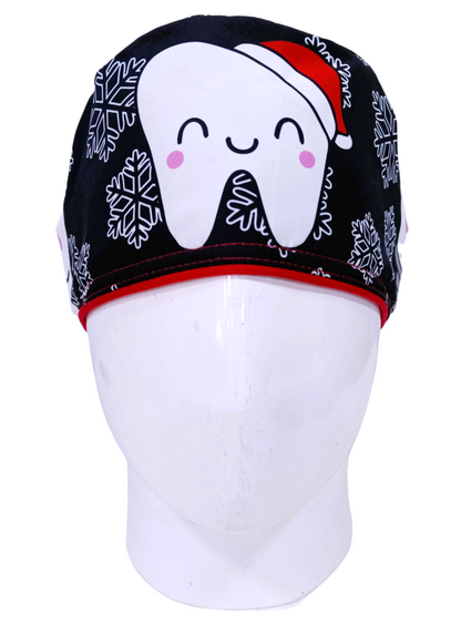Gorro Quirúrgico Mujer y Portacarnet Navidad Odontología Negro - gorro antifluido para mujer Doctools - foto 3