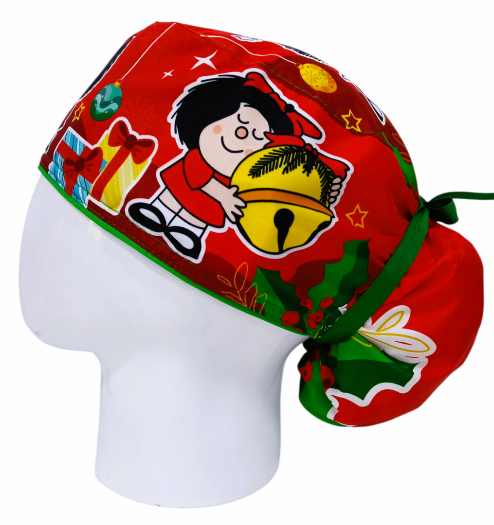 Gorro Quirúrgico Mujer y Portacarnet Navidad Mafalda - gorro antifluido para mujer Doctools - foto 1