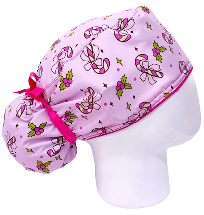 Gorro Quirúrgico Mujer y Portacarnet Navidad Caramelos - gorro antifluido para mujer Doctools - foto 2