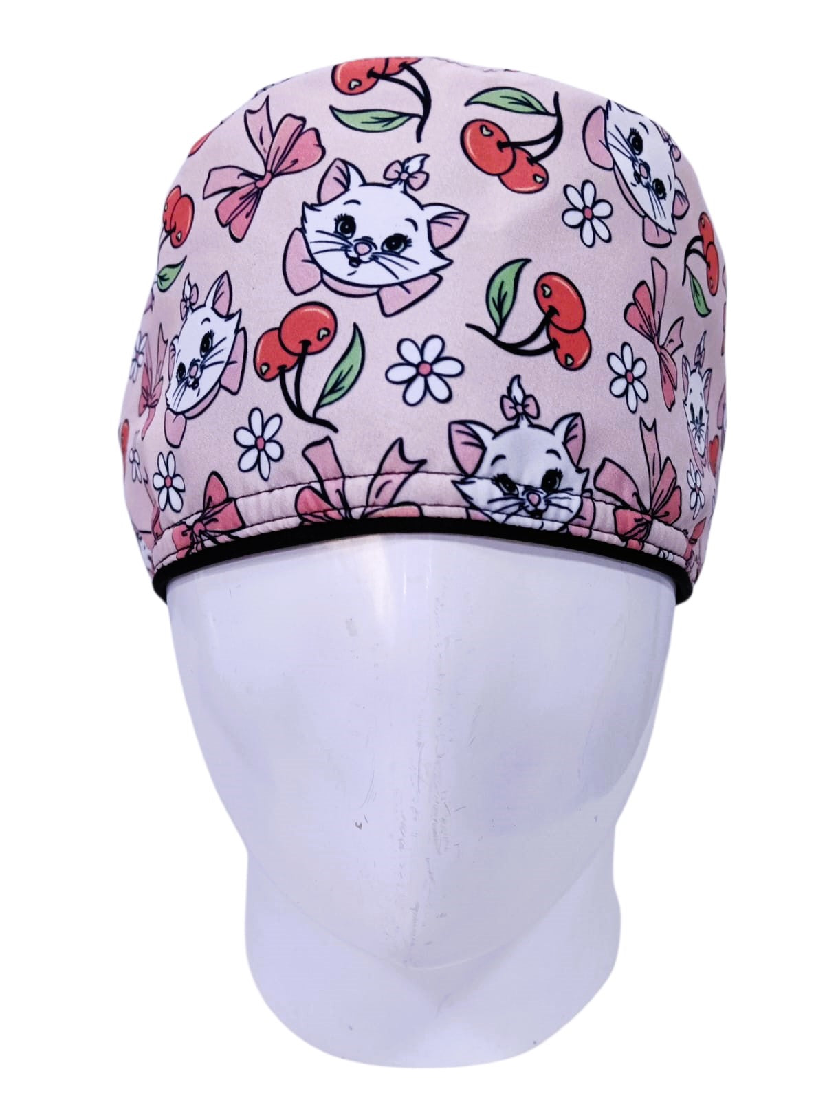 Gorro Quirúrgico Mujer y Portacarnet Marie Gata Salmón - gorro antifluido para mujer Doctools - foto 3