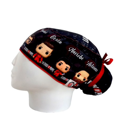 Gorro Quirúrgico Mujer y Portacarnet La Casa de Papel - gorro antifluido para mujer Doctools - foto 1