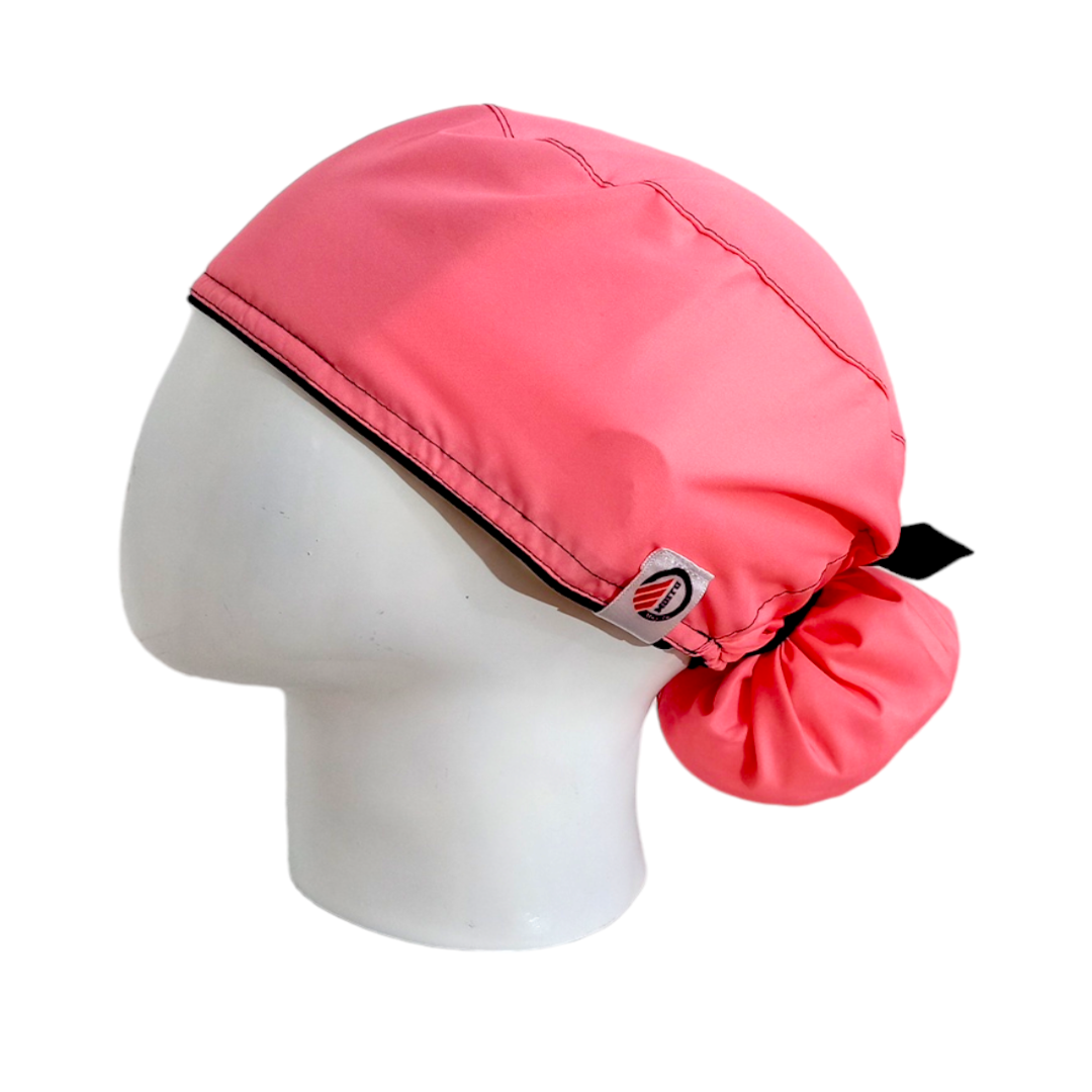 Gorro Quirúrgico Mujer y Portacarnet Unicolor Rosado - gorro antifluido para mujer Doctools - foto 1