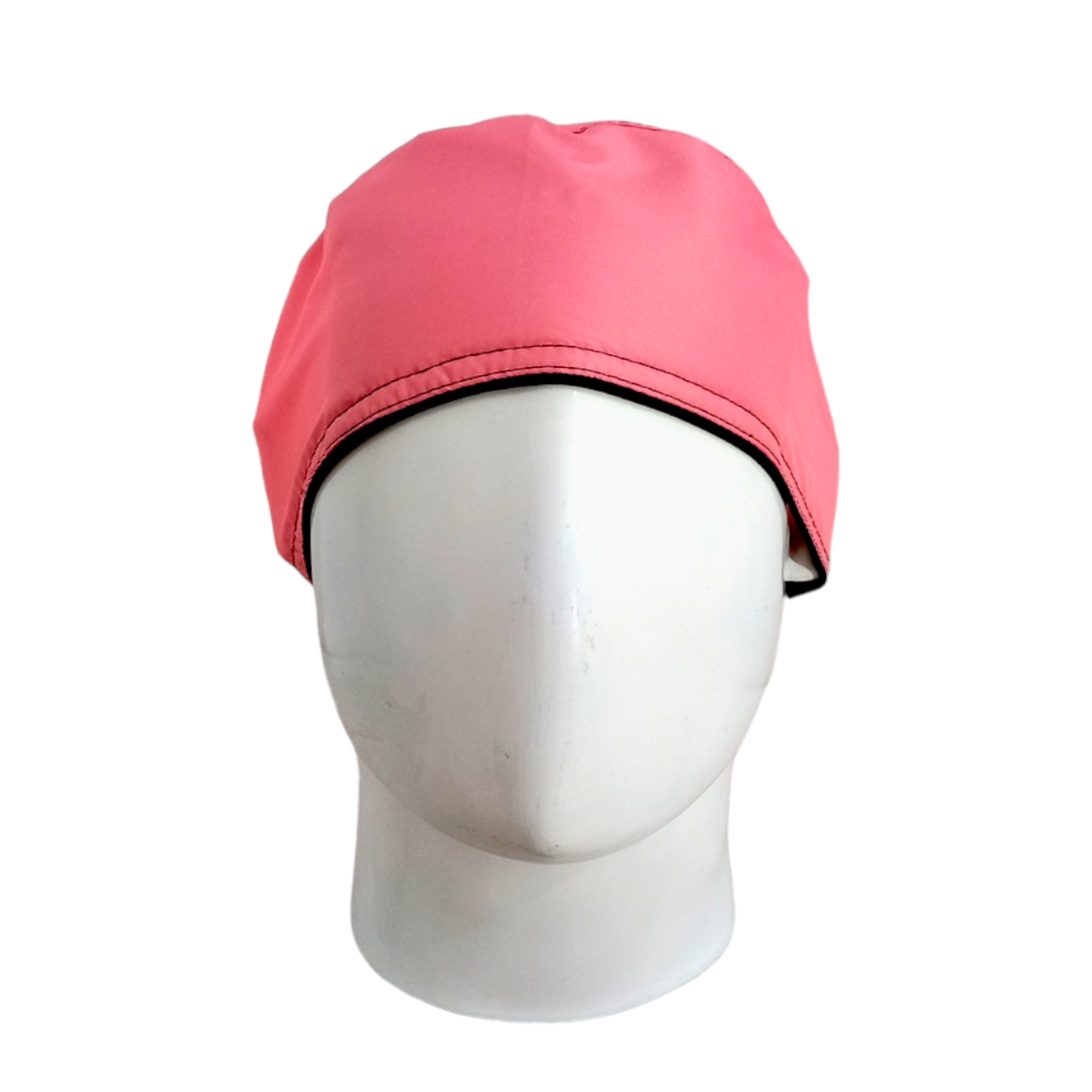 Gorro Quirúrgico Mujer y Portacarnet Unicolor Rosado - gorro antifluido para mujer Doctools - foto 3