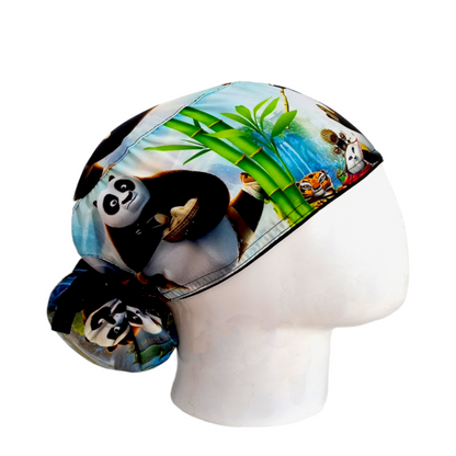 Gorro Quirúrgico Mujer y Portacarnet Kung Fu Panda - gorro antifluido para mujer Doctools - foto 2