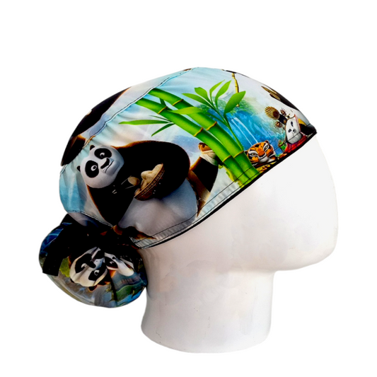 Gorro Quirúrgico Mujer y Portacarnet Kung Fu Panda - gorro antifluido para mujer Doctools - foto 2