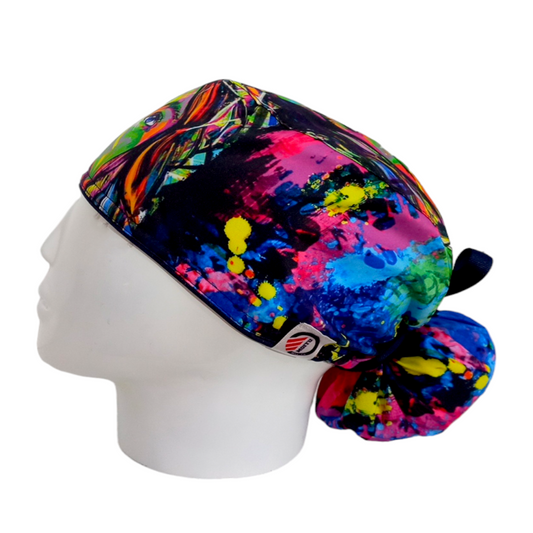 Gorro Quirúrgico Mujer y Portacarnet Jesús Colores - gorro antifluido para mujer Doctools - foto 1