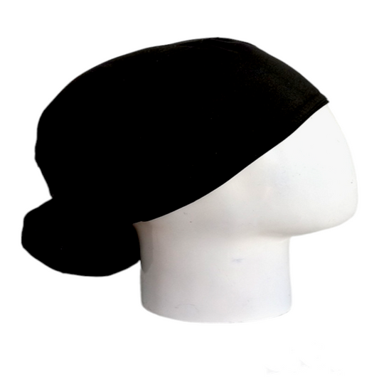 Gorro Quirúrgico Mujer y Portacarnet Unicolor Negro - gorro antifluido para mujer Doctools - foto 2