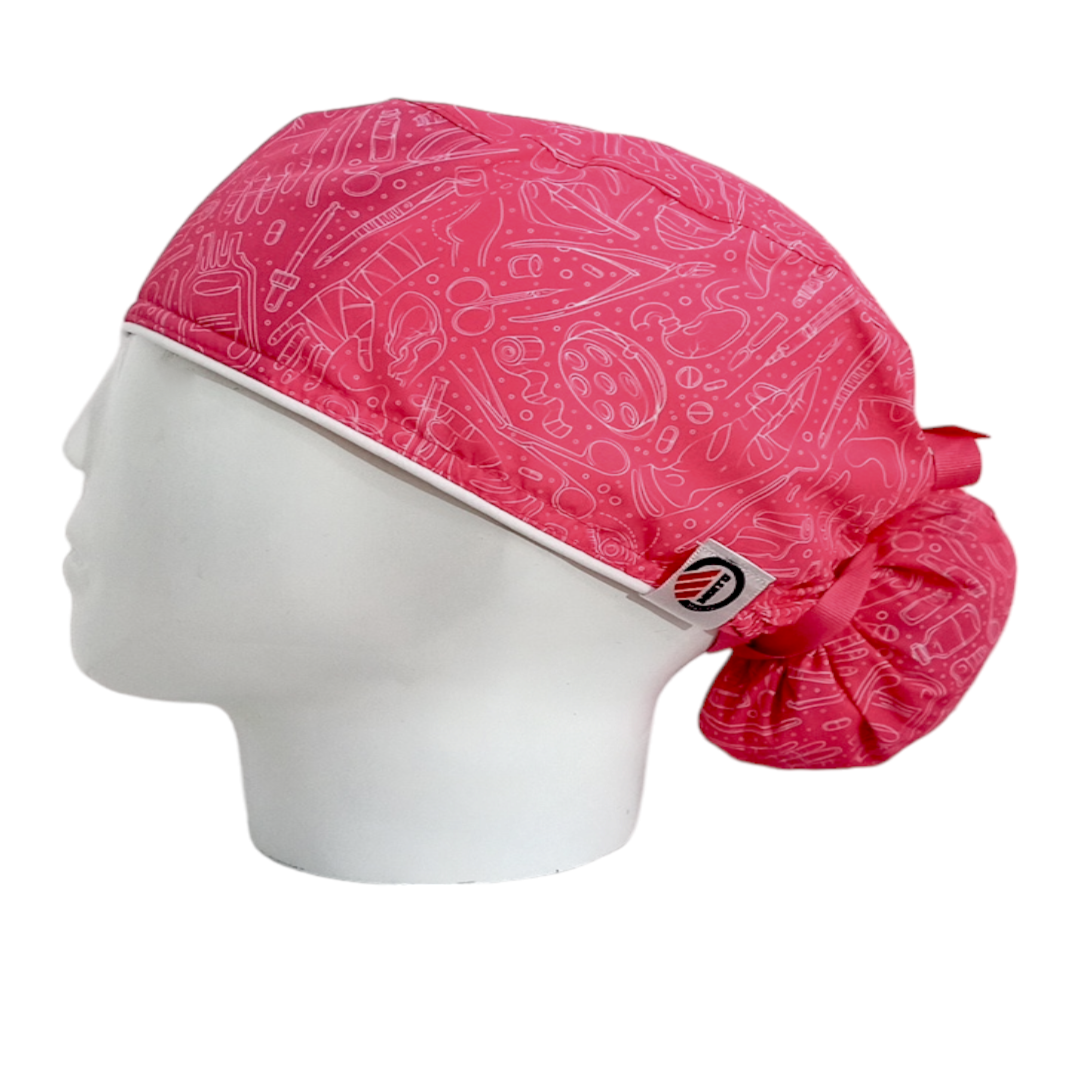 Gorro Quirúrgico Mujer y Portacarnet Instrumentador Quirúrgico Lila - gorro antifluido para mujer Doctools - foto 1