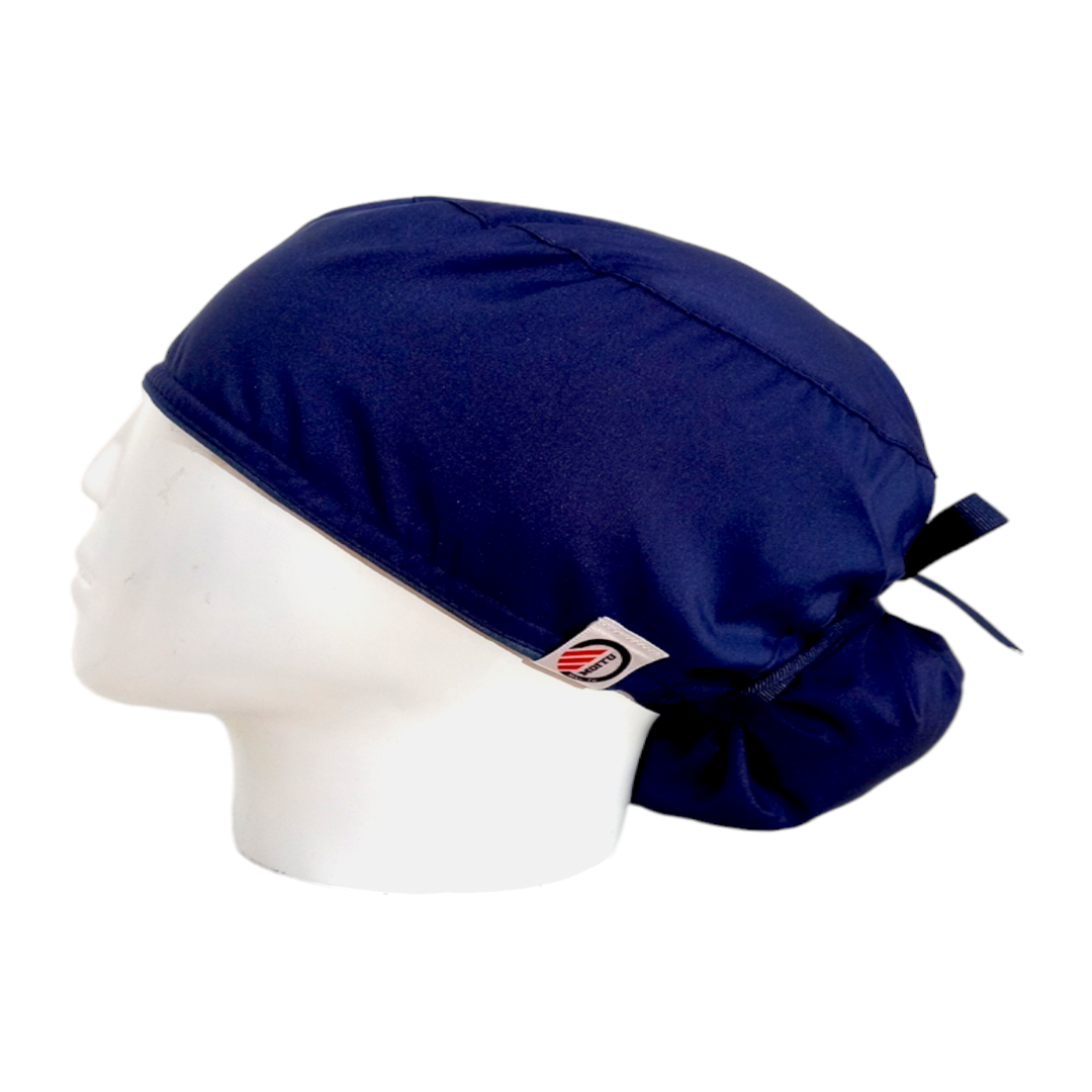 Gorro Quirúrgico Mujer y Portacarnet Unicolor Azul Oscuro - gorro antifluido para mujer Doctools - foto 1