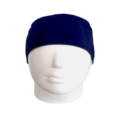 Gorro Quirúrgico Mujer y Portacarnet Unicolor Azul Oscuro - gorro antifluido para mujer Doctools - foto 3